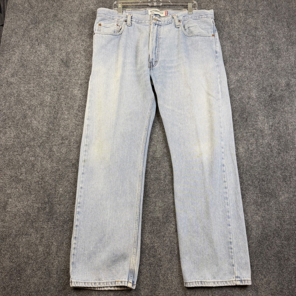 VTG/Y2K Levi's 505 Straight Fit Jeans Mens 38x30 Light Wash Blue Denim Pants